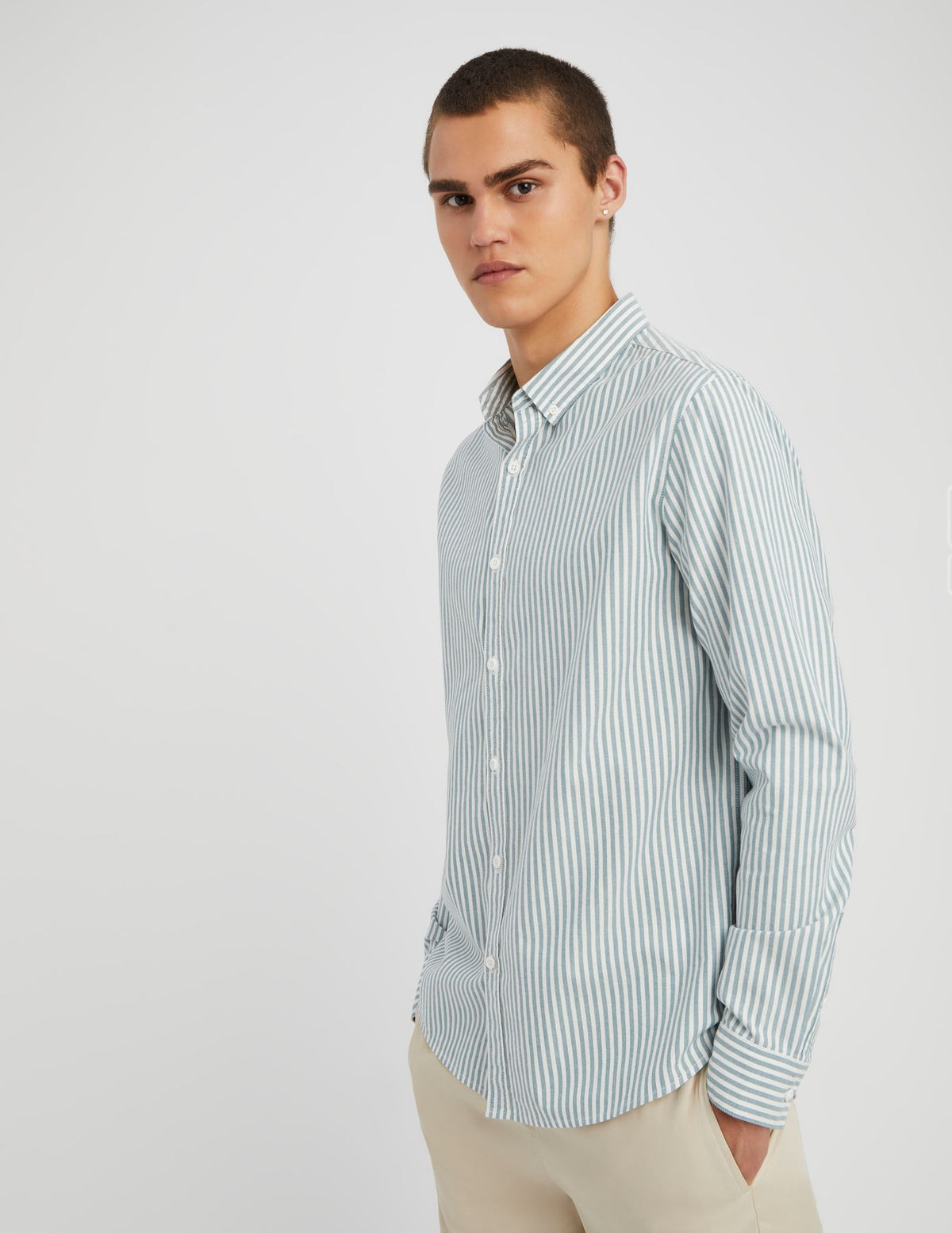 Chemise rayée droite - 1