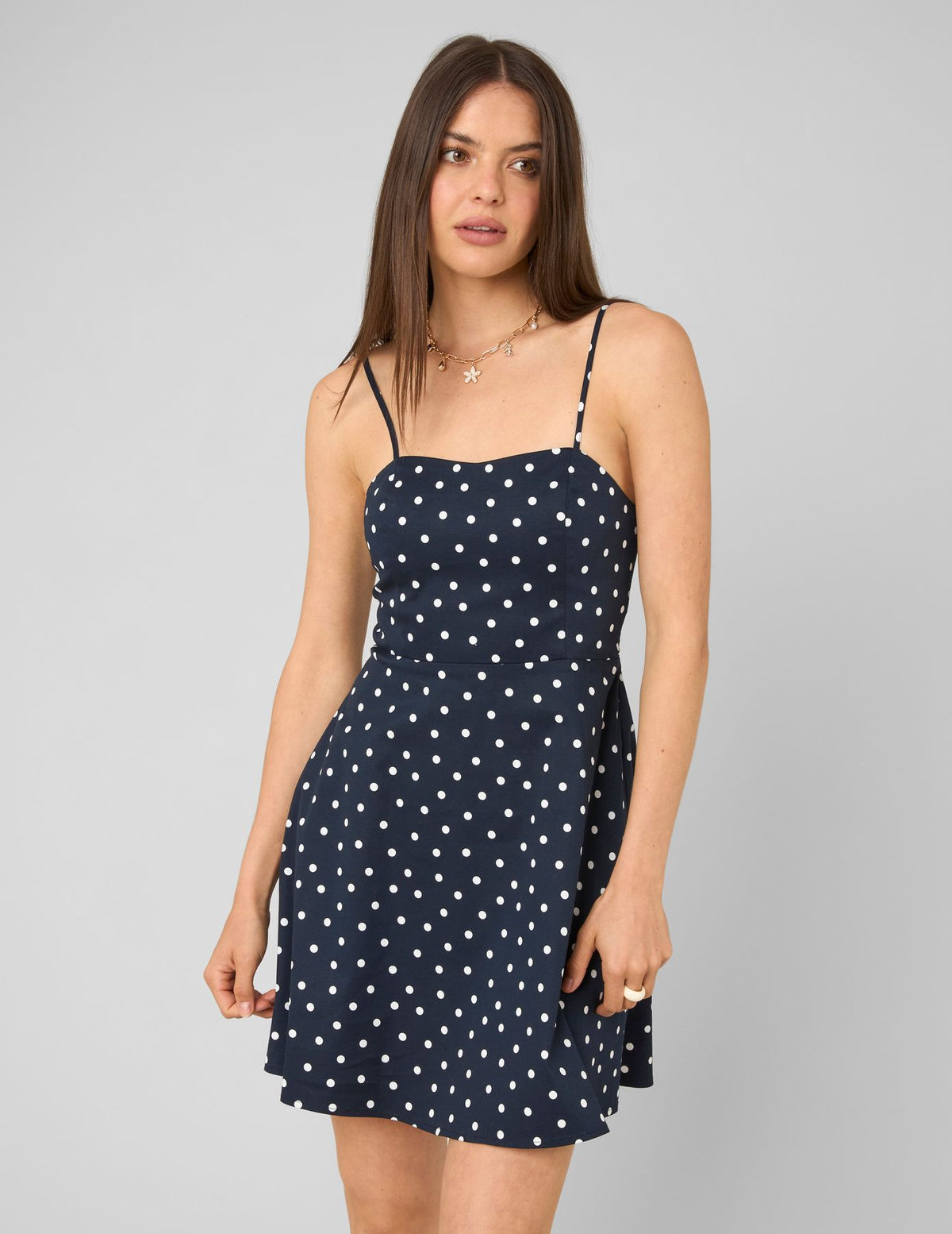 Robe à bretelles pois - 2