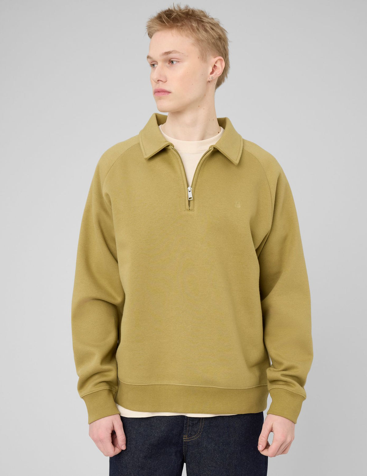 Sweat col polo zippé - 1