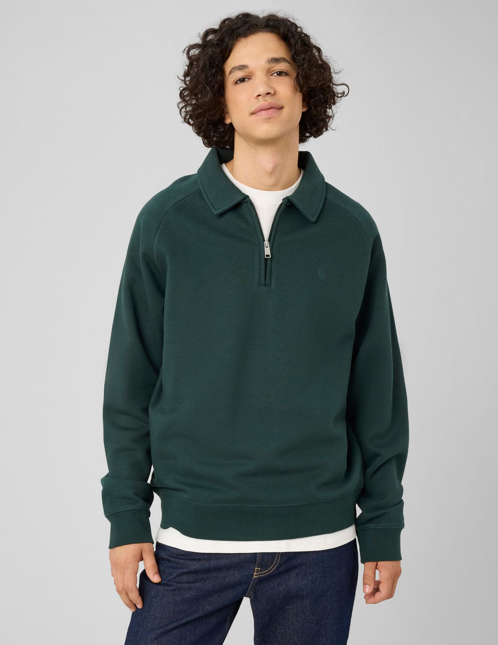 Sweat col polo zippé - 1