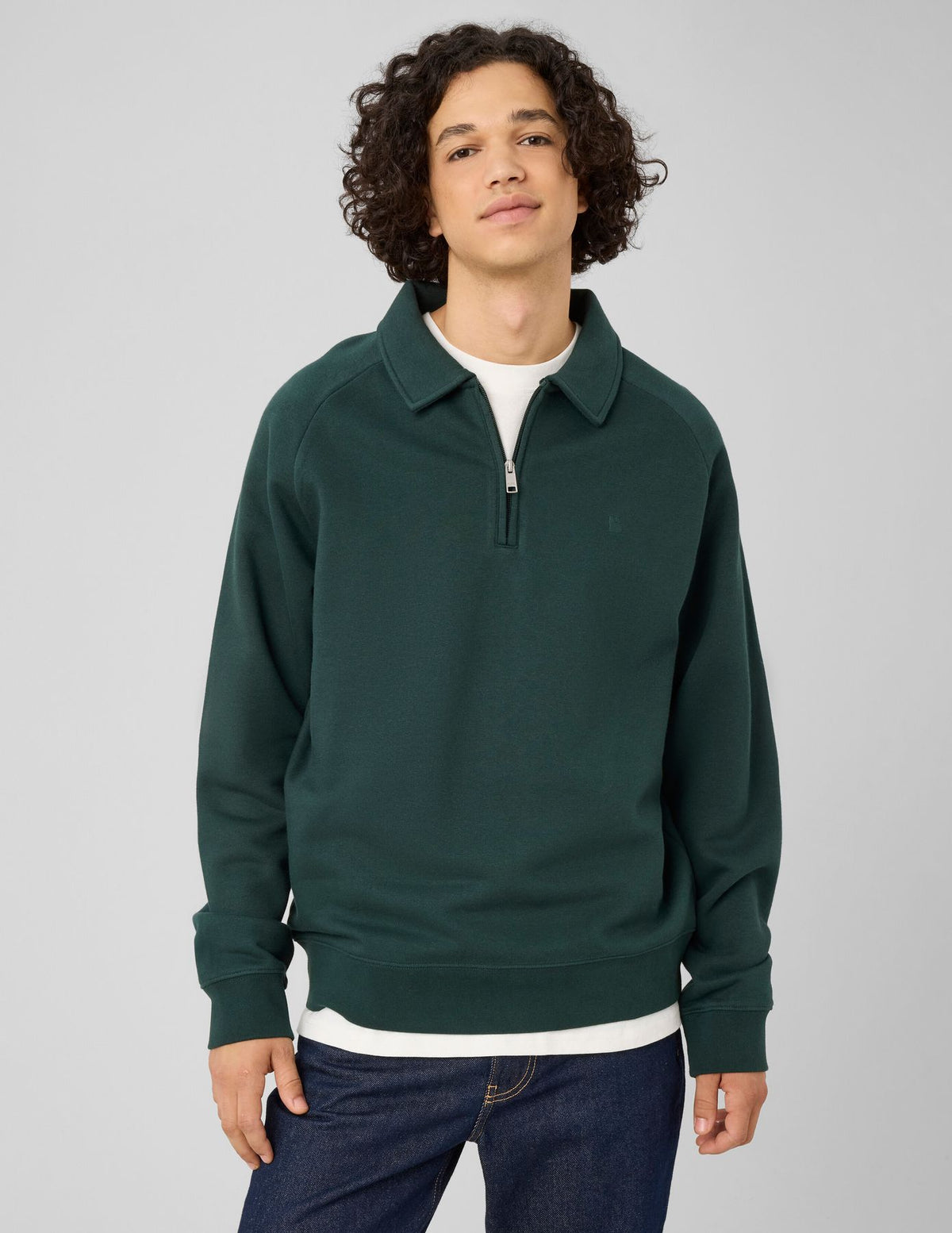 Sweat col polo zippé - 1