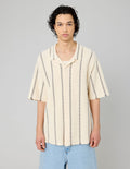 Chemise manches courtes tricot rayure - 1