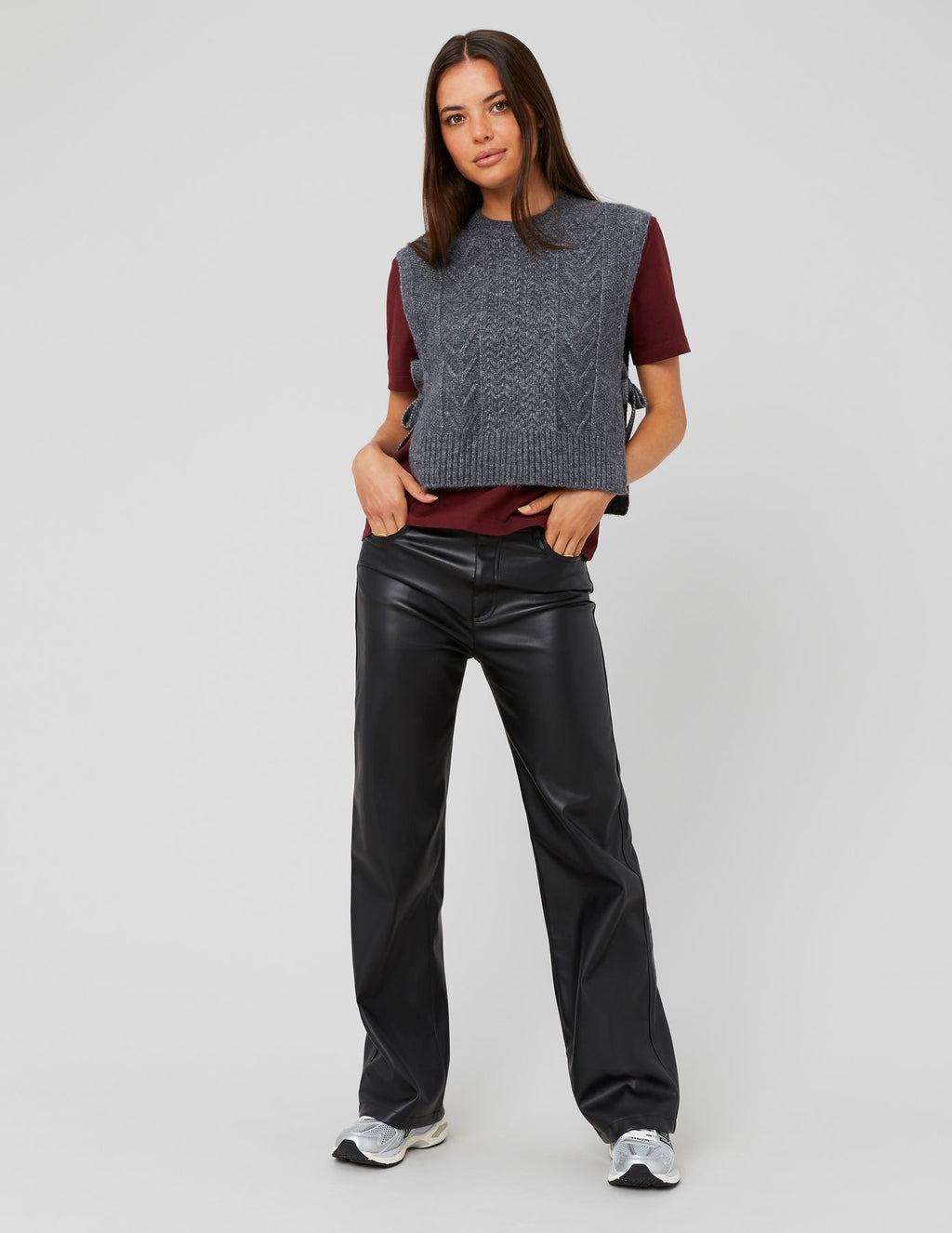 Pantalon tissu enduit - 1