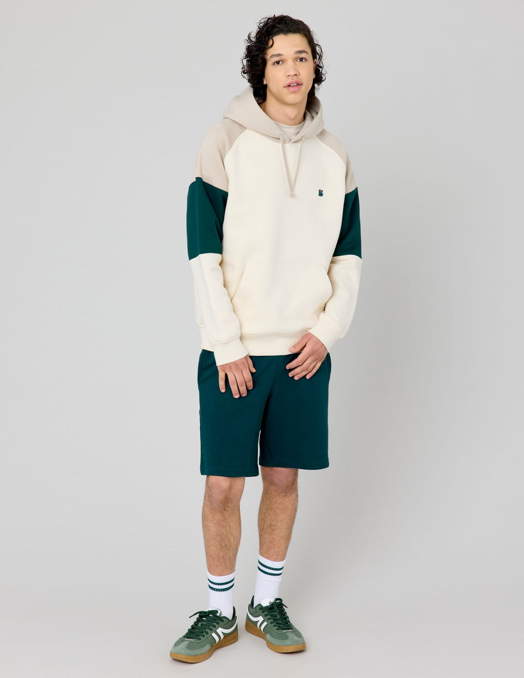 Sweat colorblock à capuche - 1