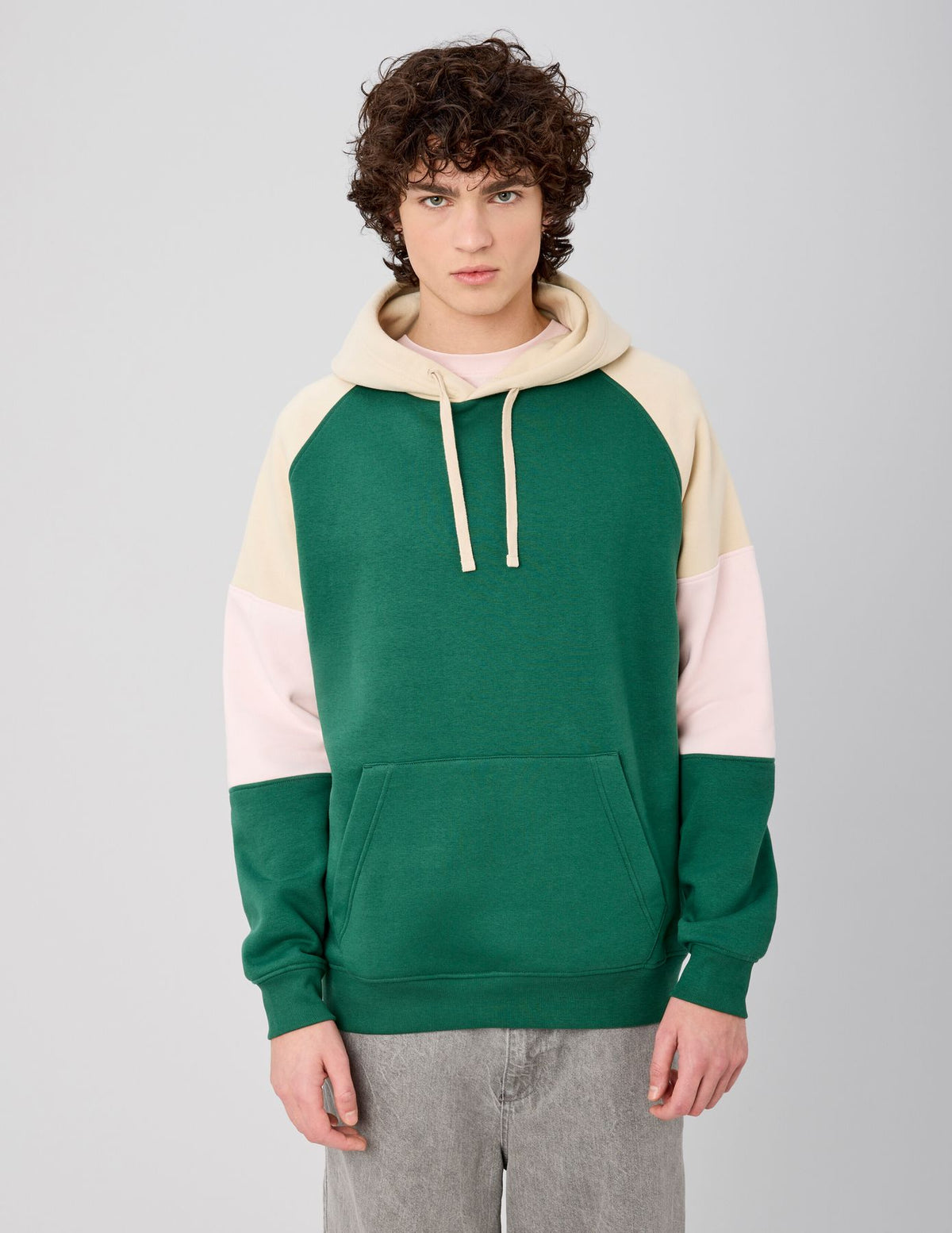 Sweat colorblock à capuche - 1