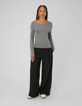 Pantalon large à pinces - 1
