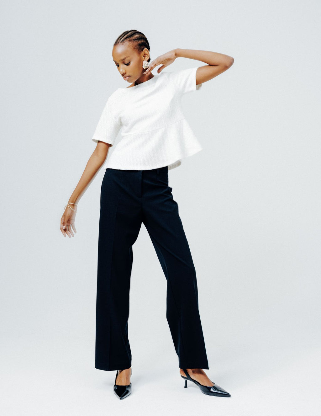 Pantalon tailleur droit - 1