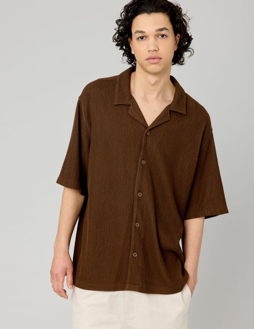 Chemise manches courtes plissée - 1