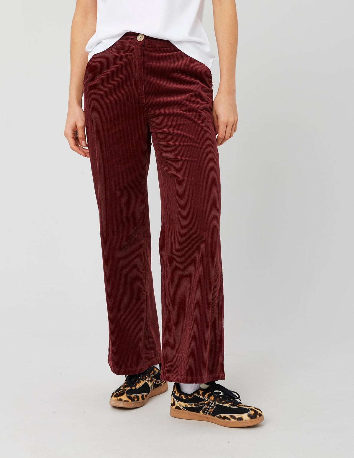 Pantalon wide leg velours cropped - 2