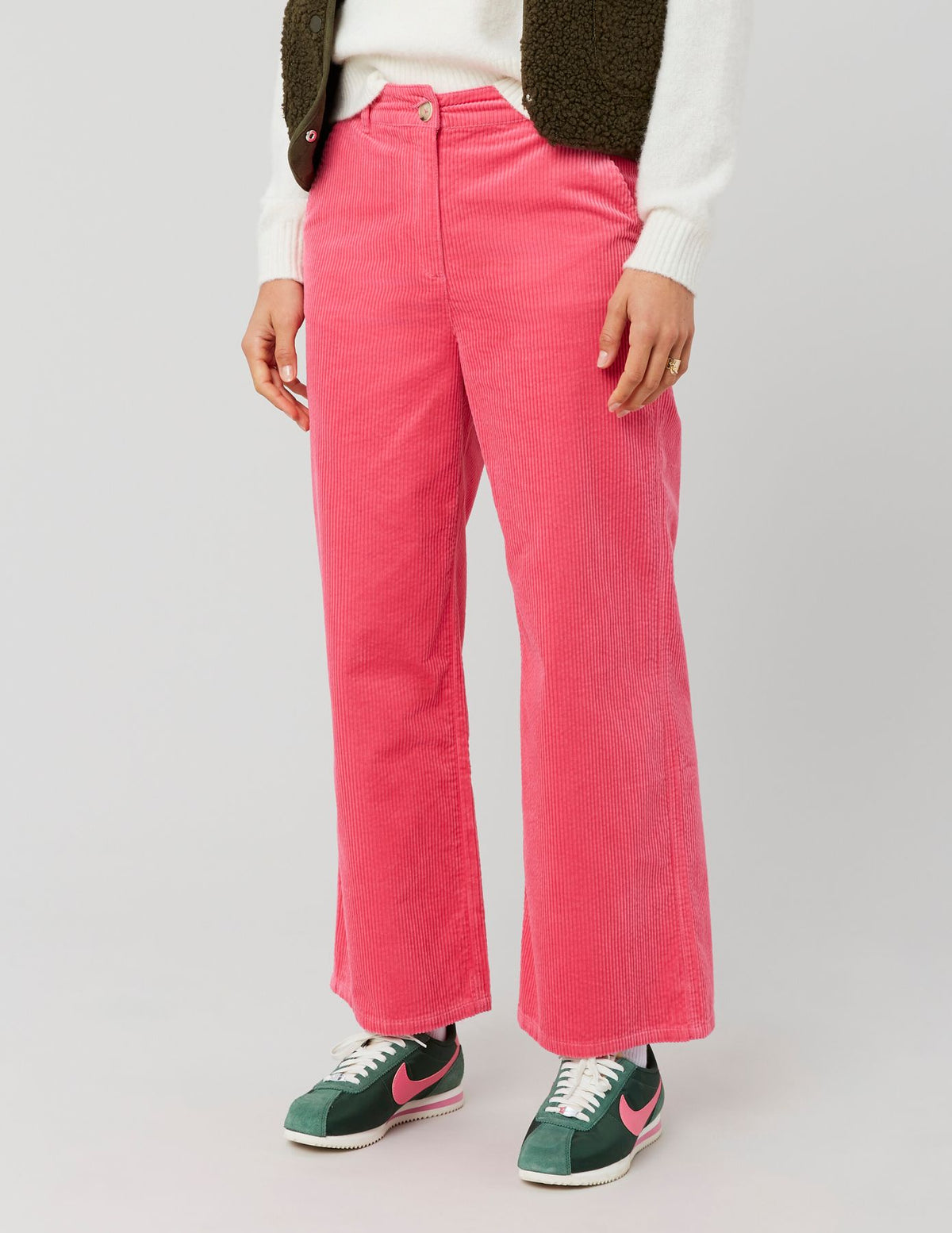 Pantalon wide leg velours cropped - 2