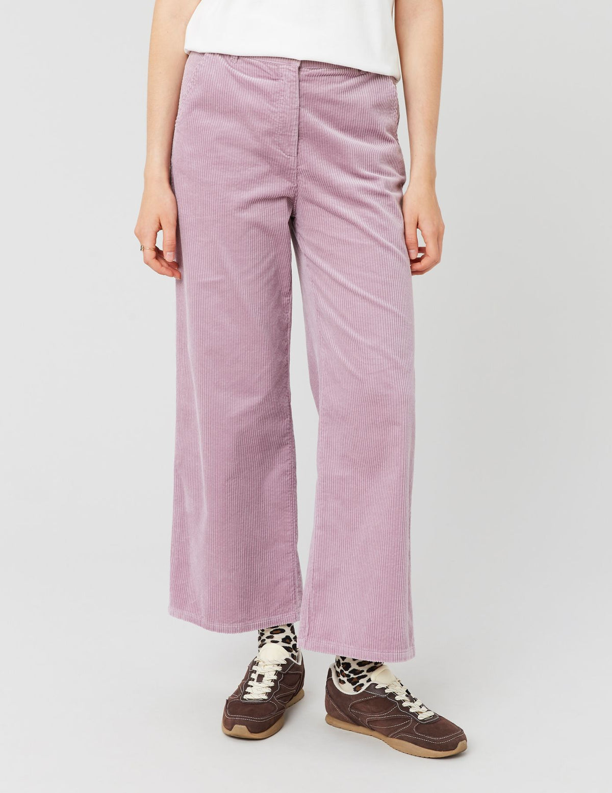 Pantalon wide leg velours cropped - 2