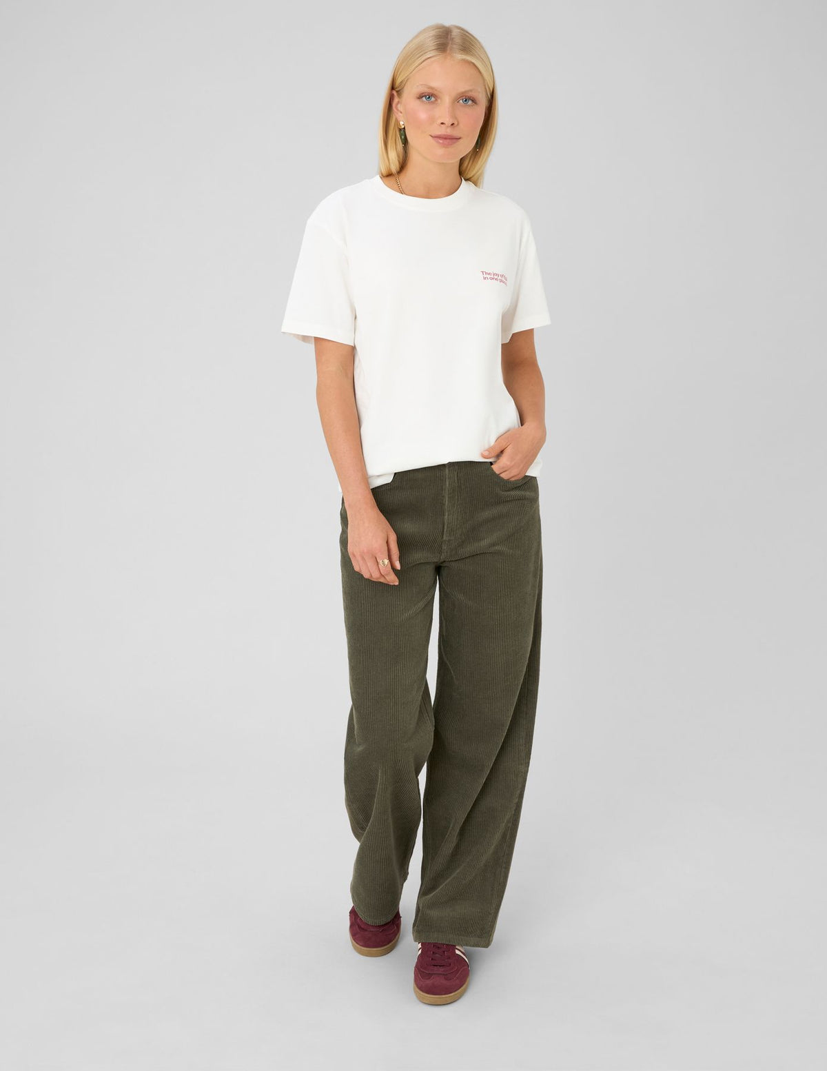 Pantalon wide leg velours - 1