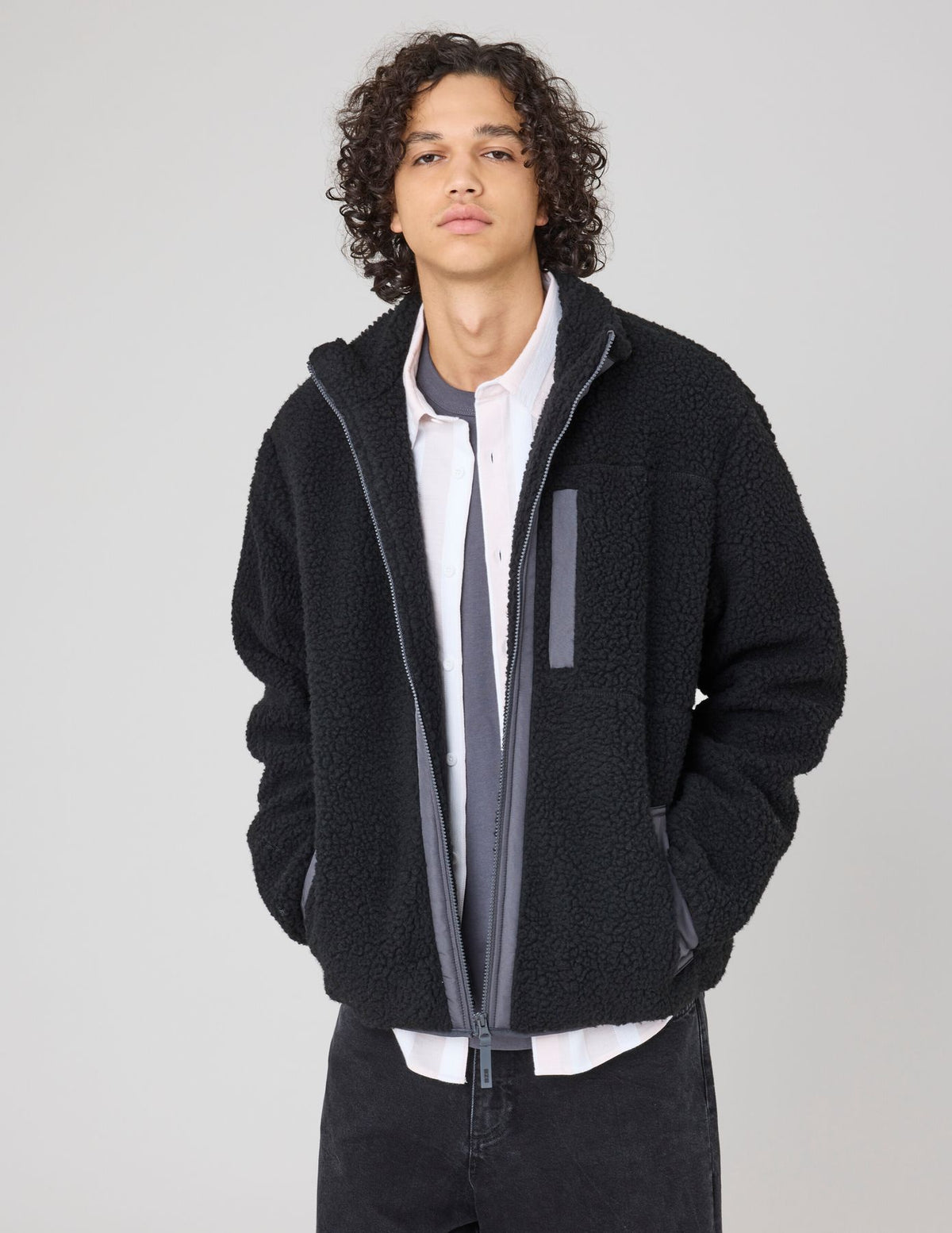 Blouson zippé sherpa - 1