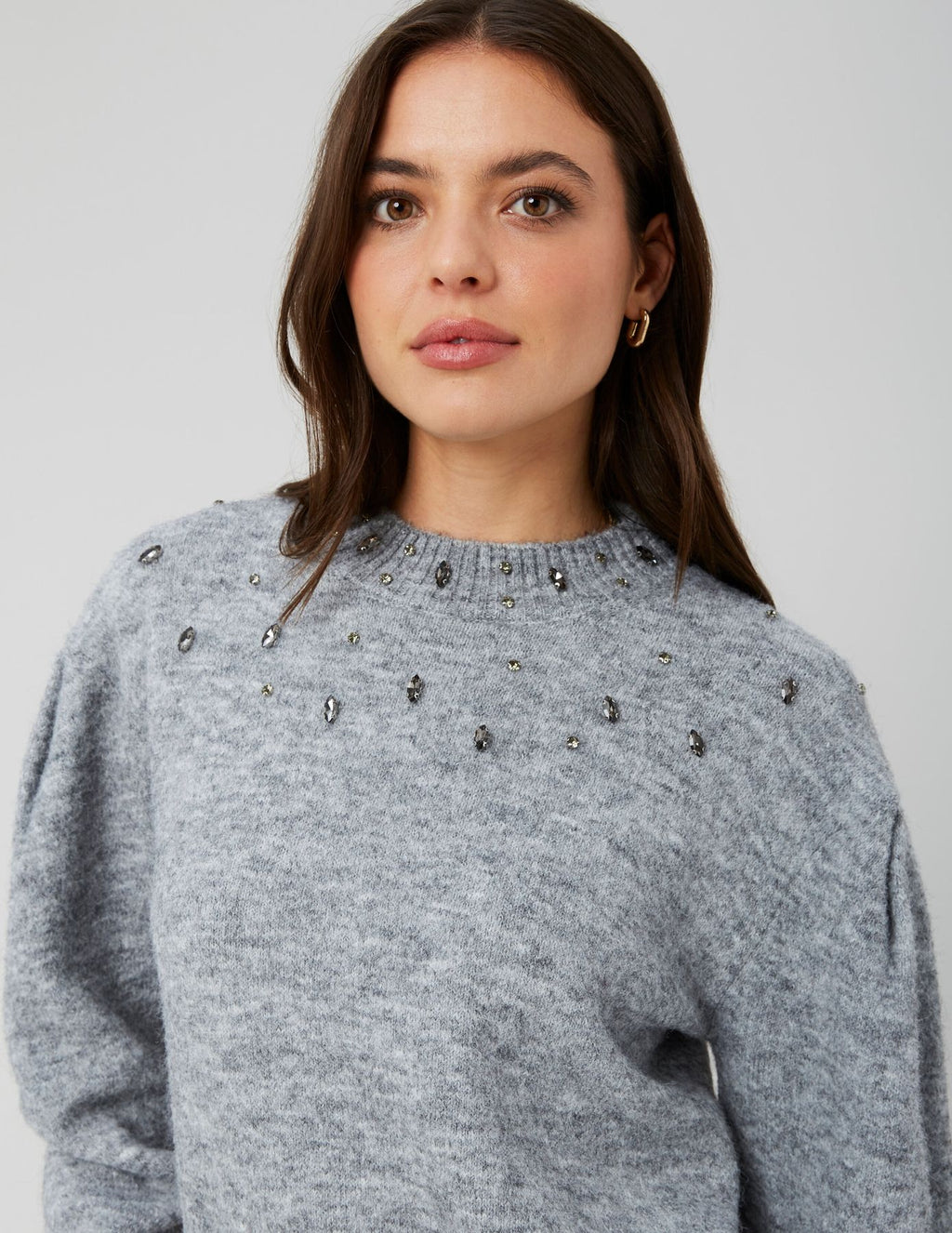 Pull col montant bijoux - 2