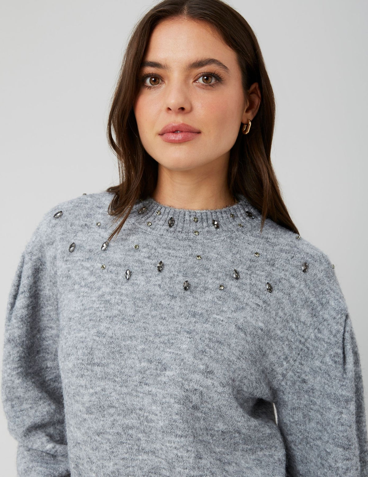 Pull col montant bijoux - 2