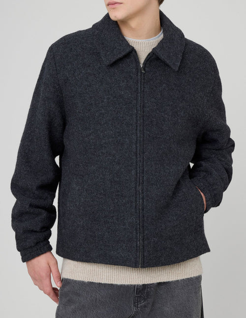 Blouson zippé en laine - 1
