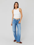 Jean straight taille basse - 1