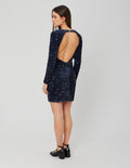 Robe courte sequins - 1