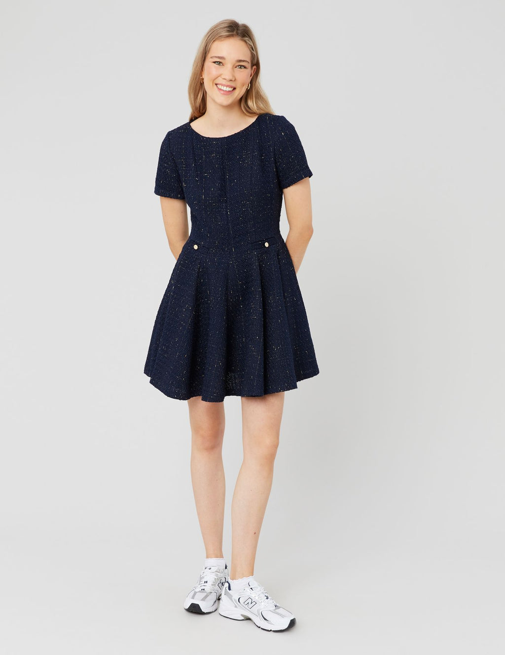 Robe patineuse en tweed - 1