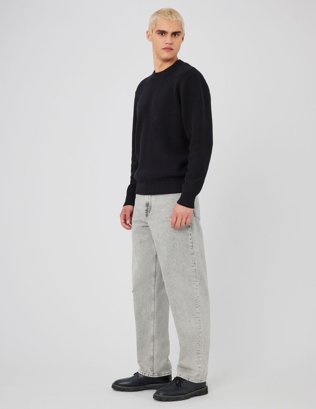 Jean loose gris clair - 1
