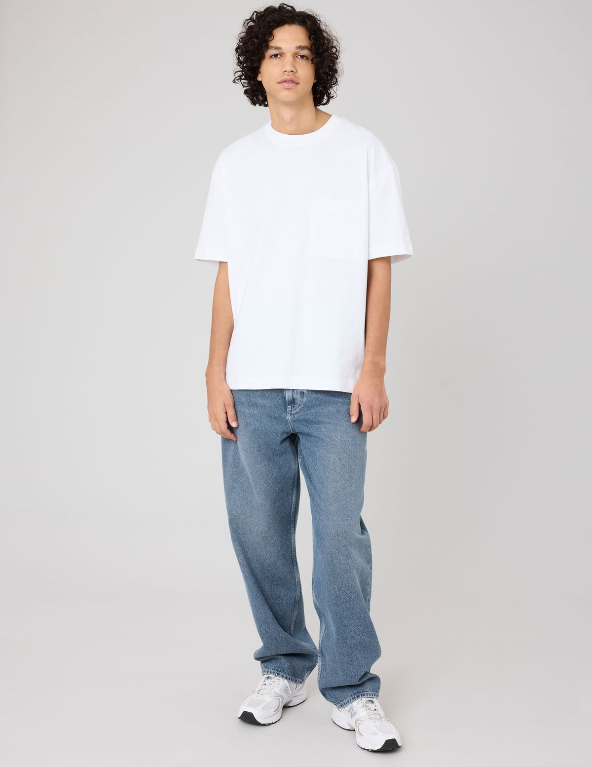 Pantalon jean loose bluegrey - 1
