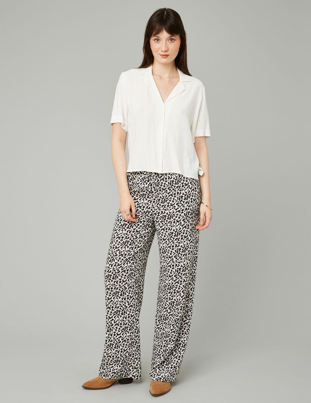 Pantalon fluide droit imprimé - 1