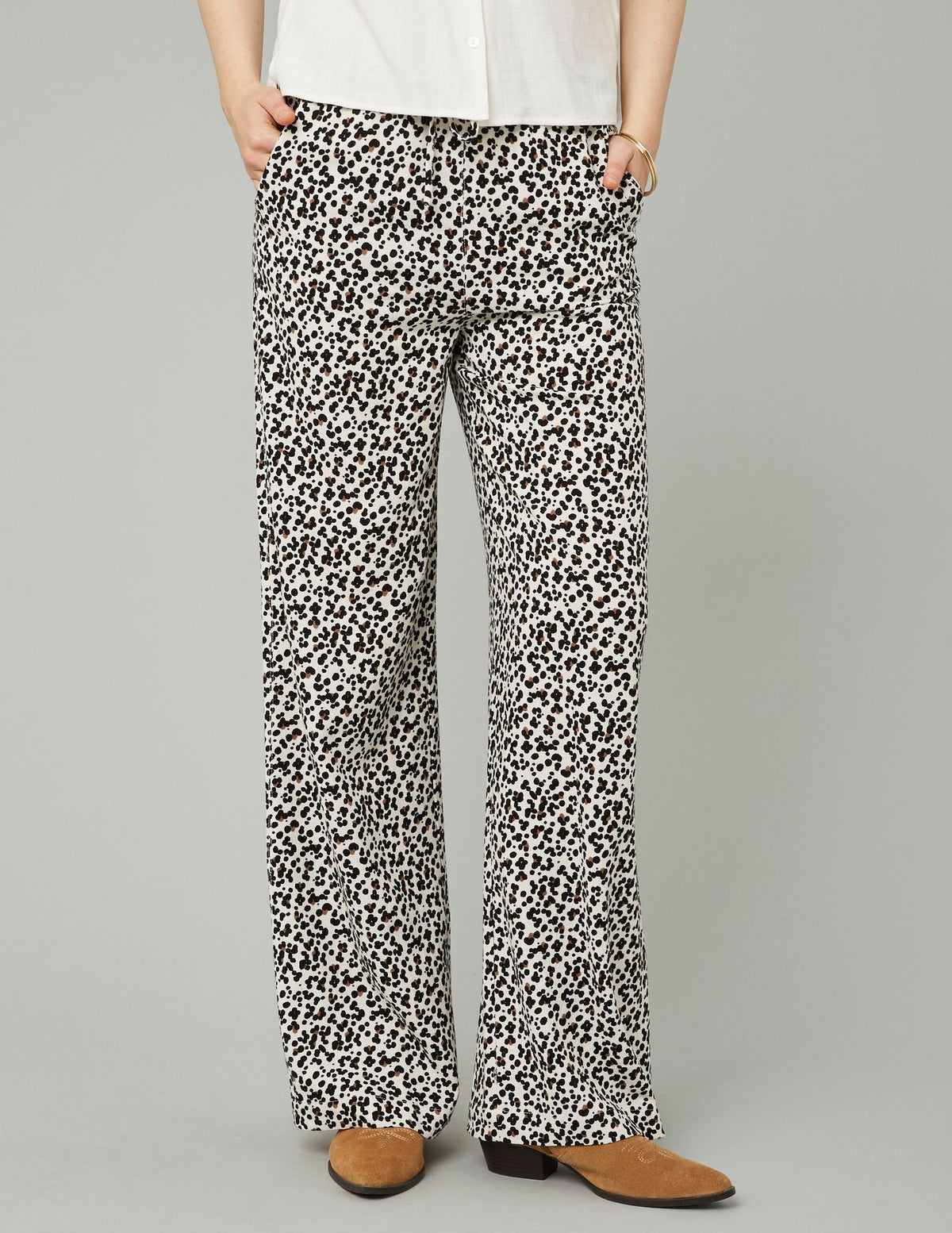 Pantalon fluide droit imprimé - 2
