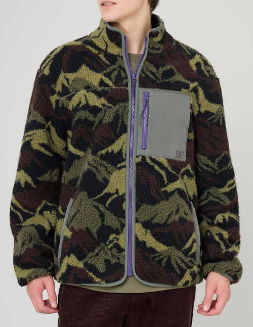 Blouson zippé imprimé sherpa - 1