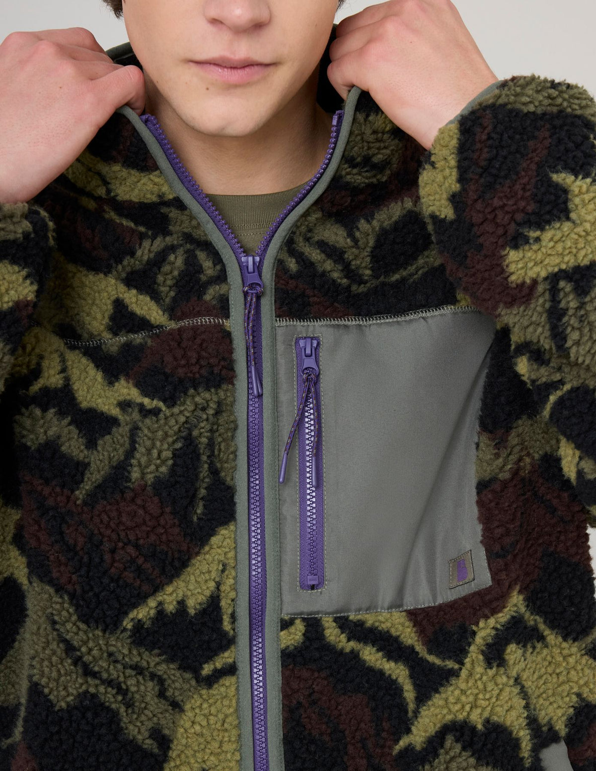 Blouson zippé imprimé sherpa - 2