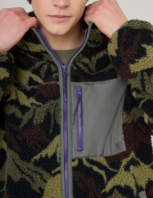 Blouson zippé imprimé sherpa - 2