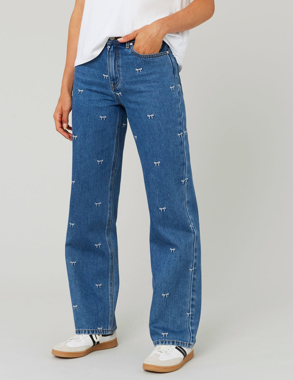 Jean straight brodé noeuds - 2