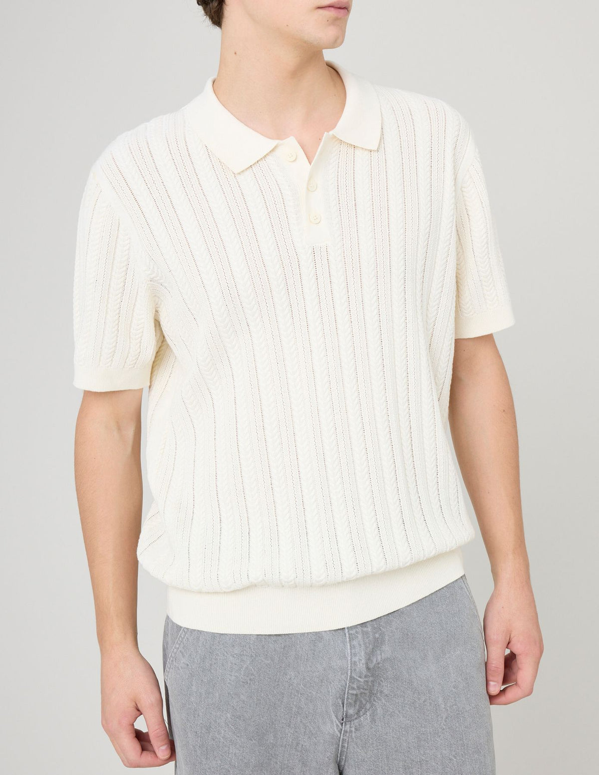 Polo maille fantaisie - 1