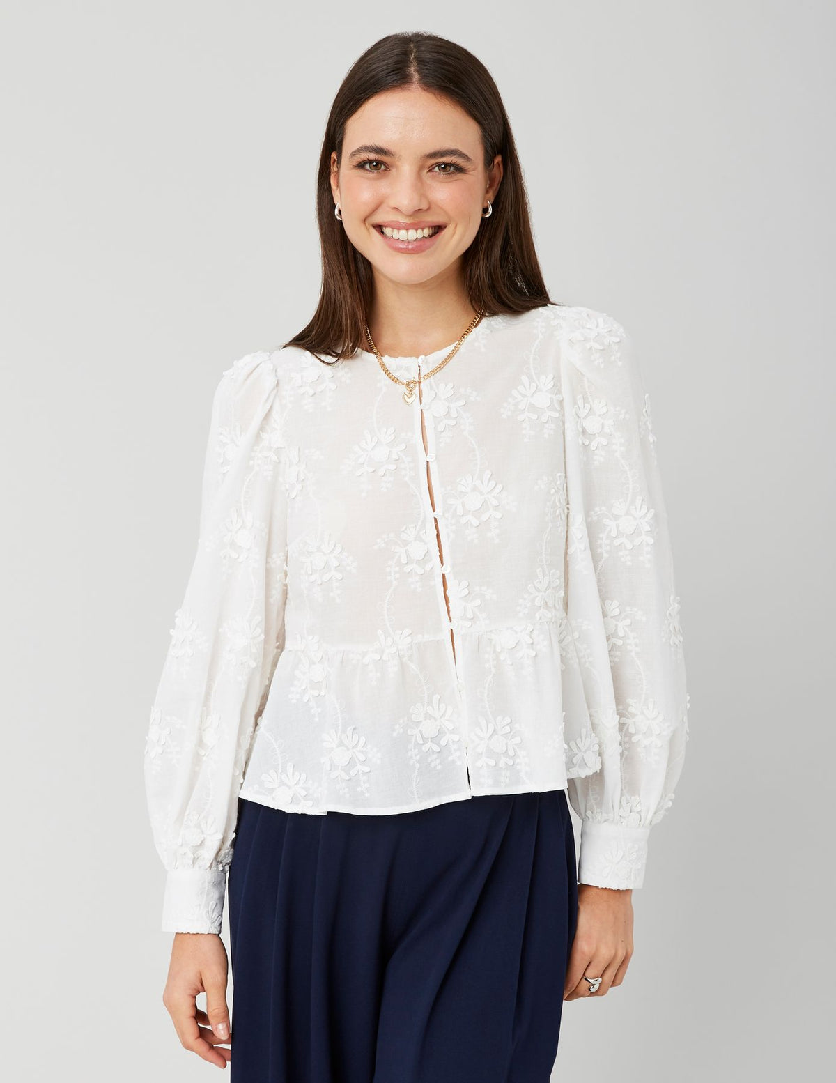 Blouse broderie 3D - 1