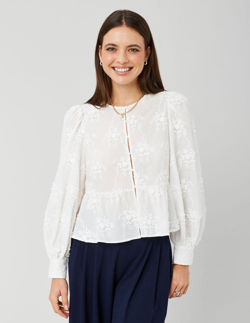 Blouse broderie 3D - 1