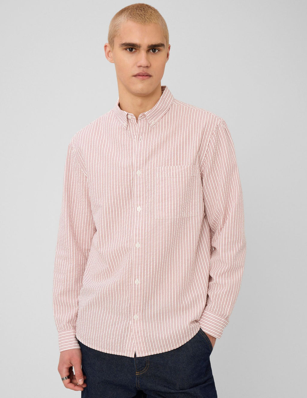 Chemise manches longues rayée - 1