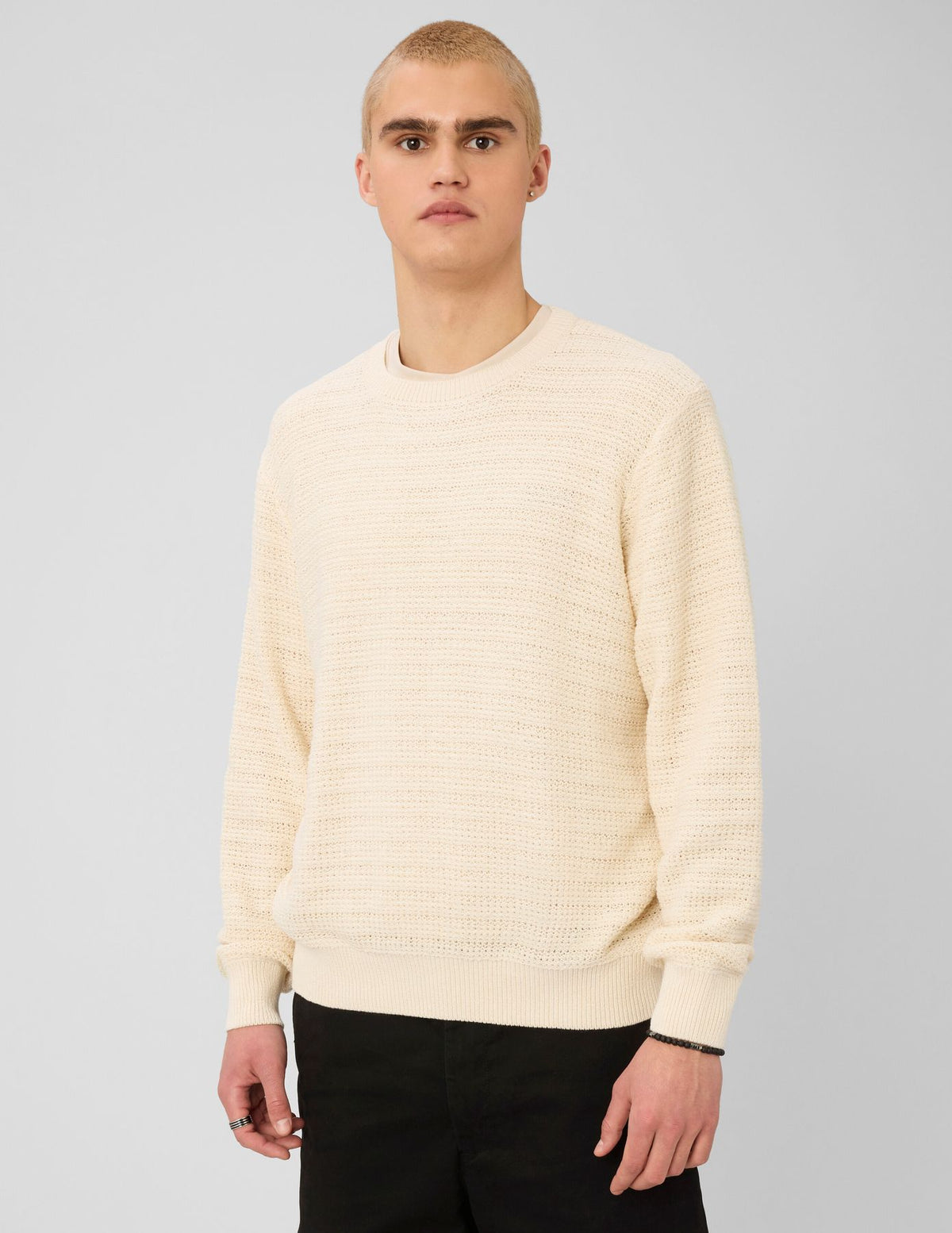 Pull maille fantaisie - 1