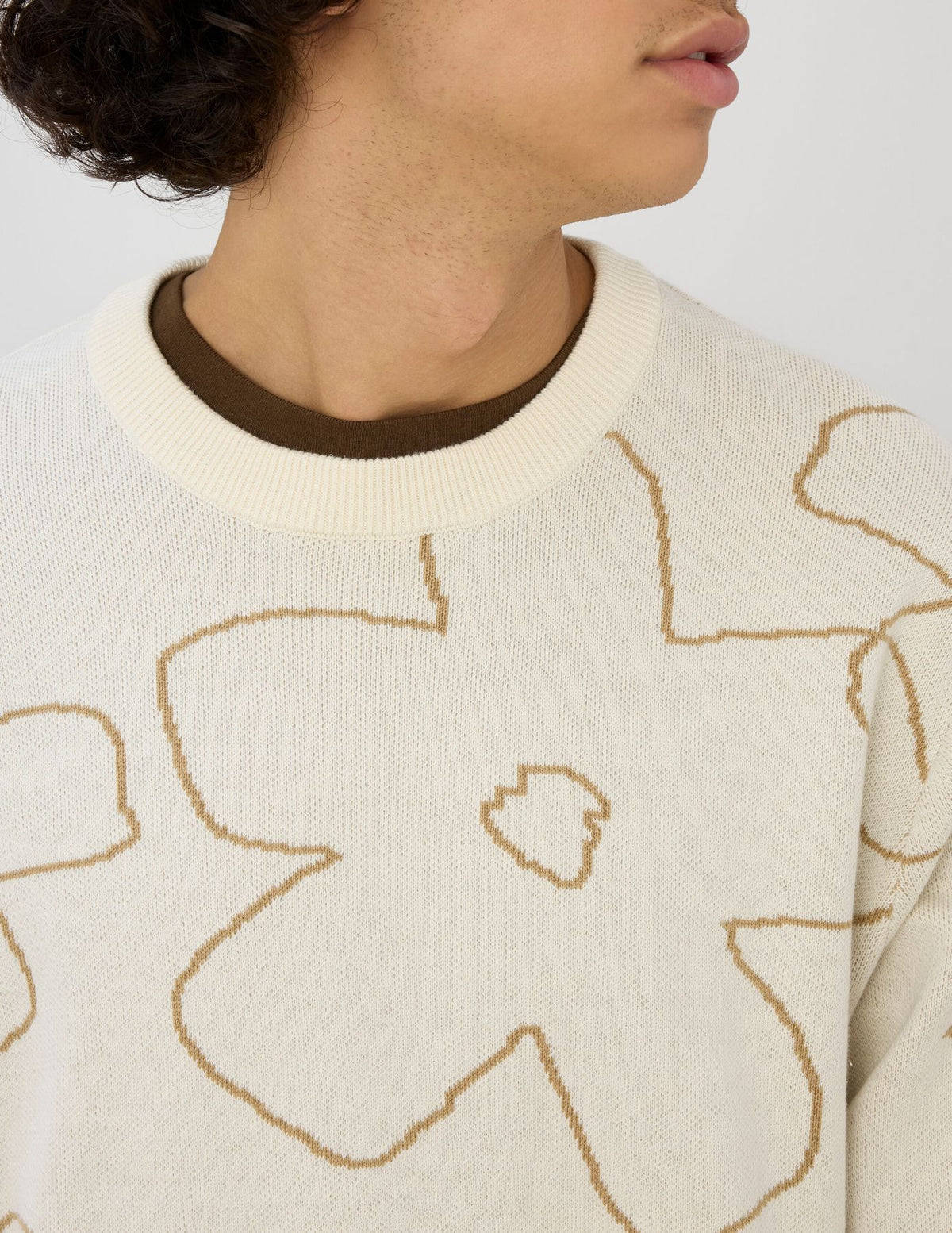 Pull jacquard fleurs - 2