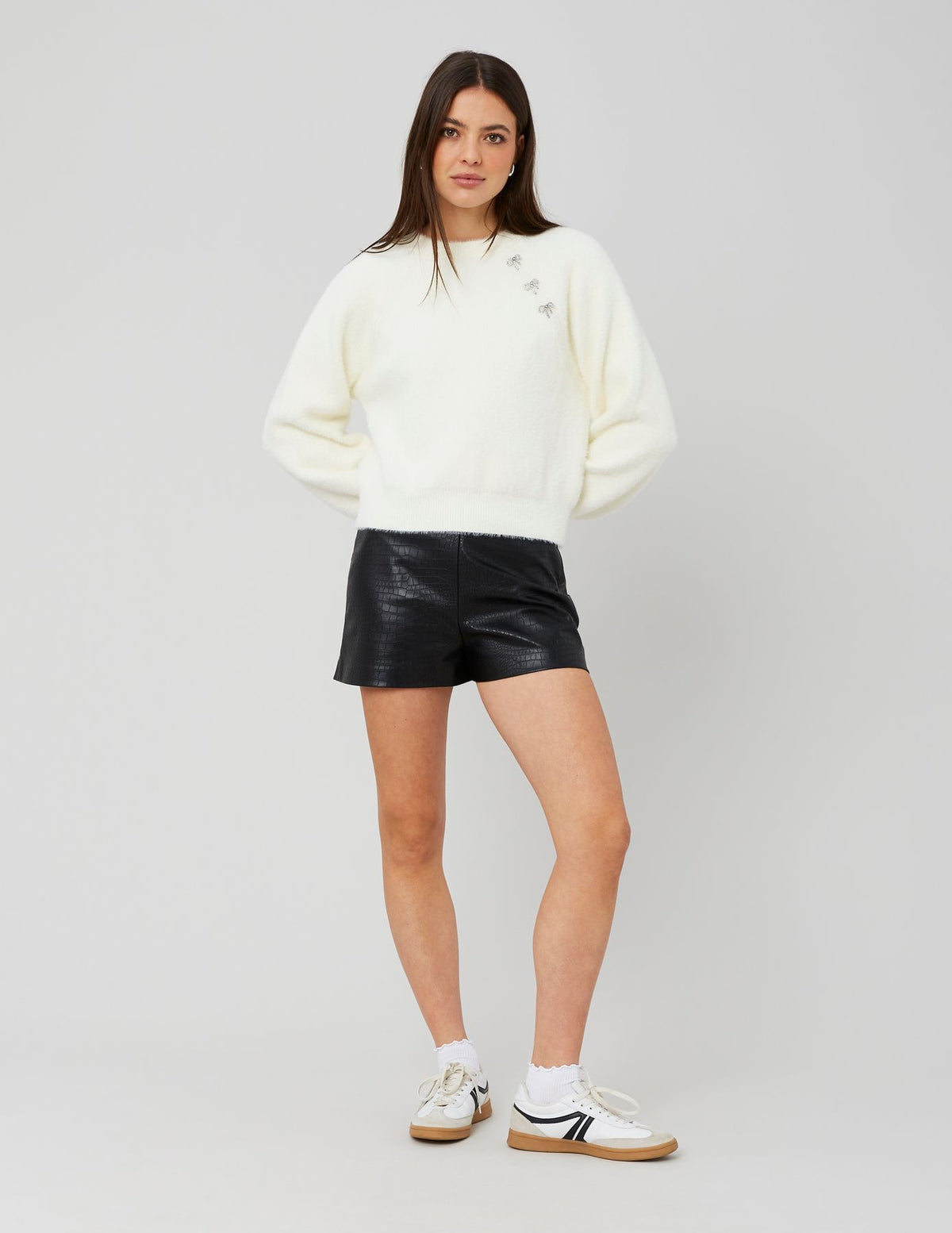Short en tissu enduit - 1