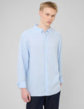 Chemise manches longues viscose lin - 1