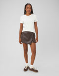 Jupe short effet enduit - 1