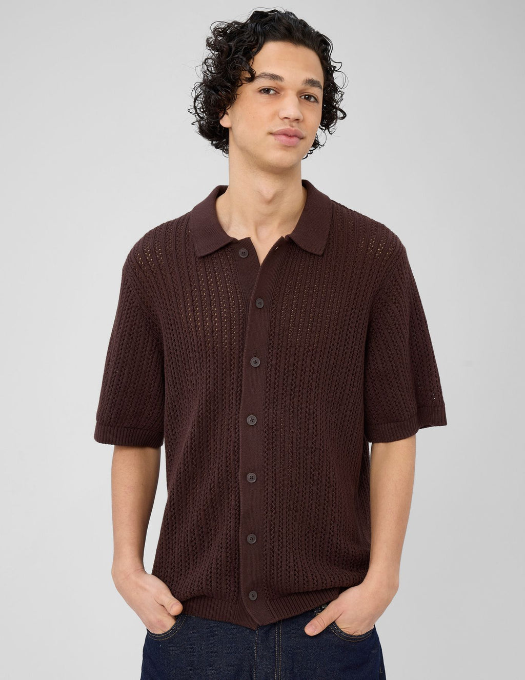 Chemise manches courtes tricot - 1