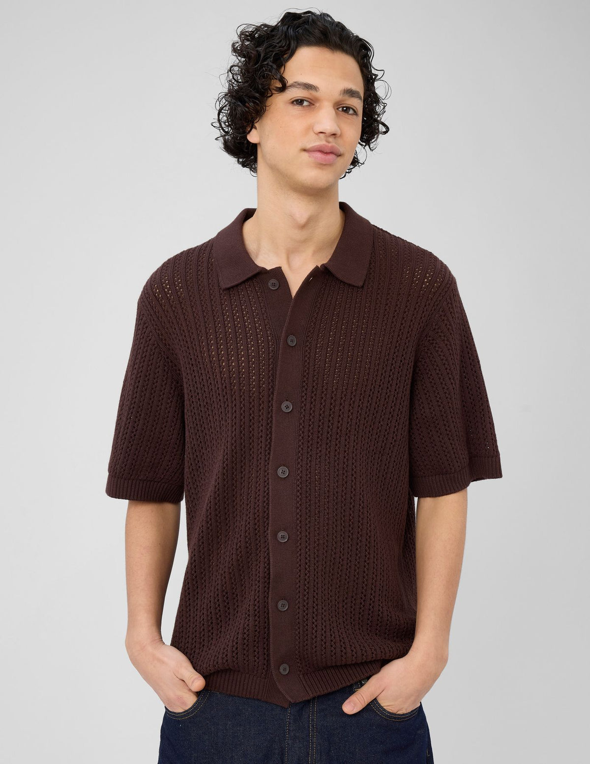 Chemise manches courtes tricot - 1