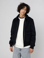 Blouson zippé peau retournée - 1