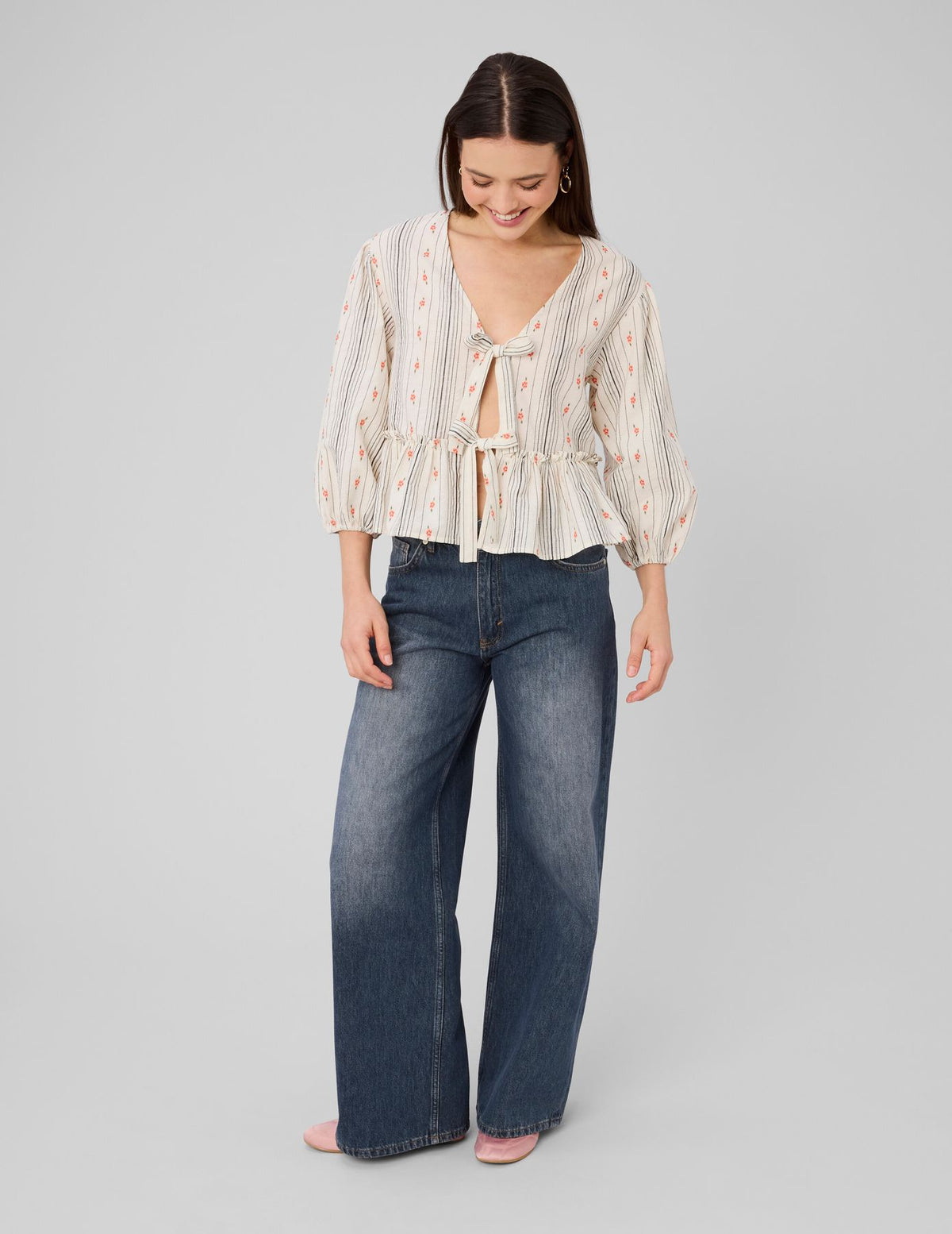 Blouse imprimée à nouer - 2