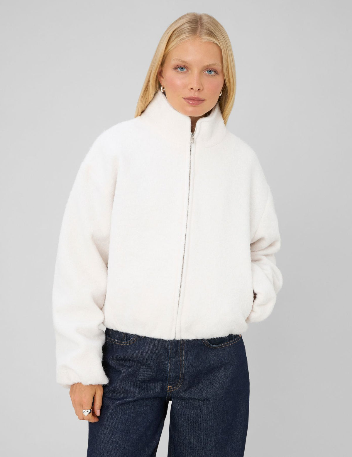 Veste zippée col montant - 1