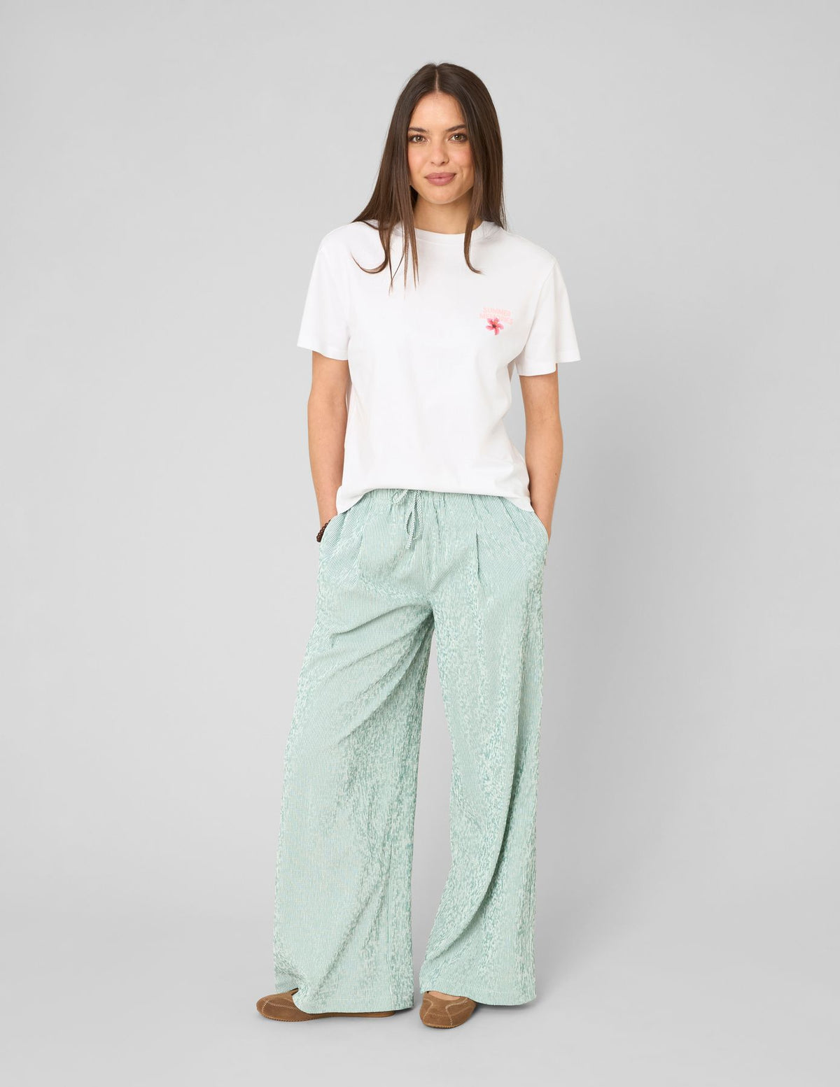Pantalon large rayé - 2