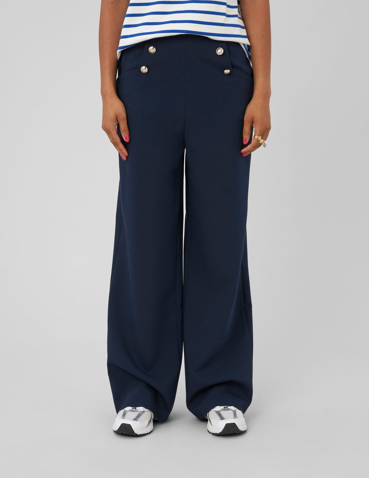 Pantalon taille haute à pont - 2