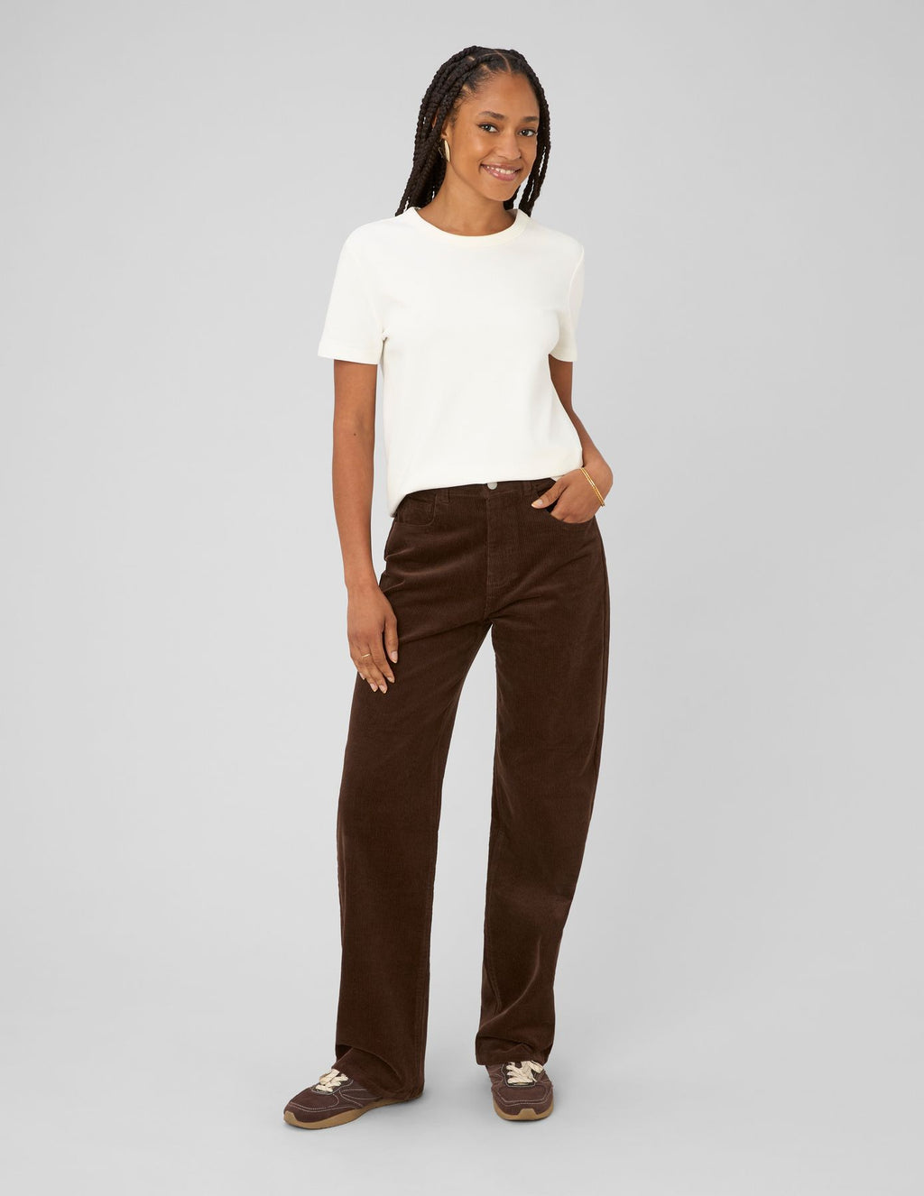 Pantalon straight velours - 2
