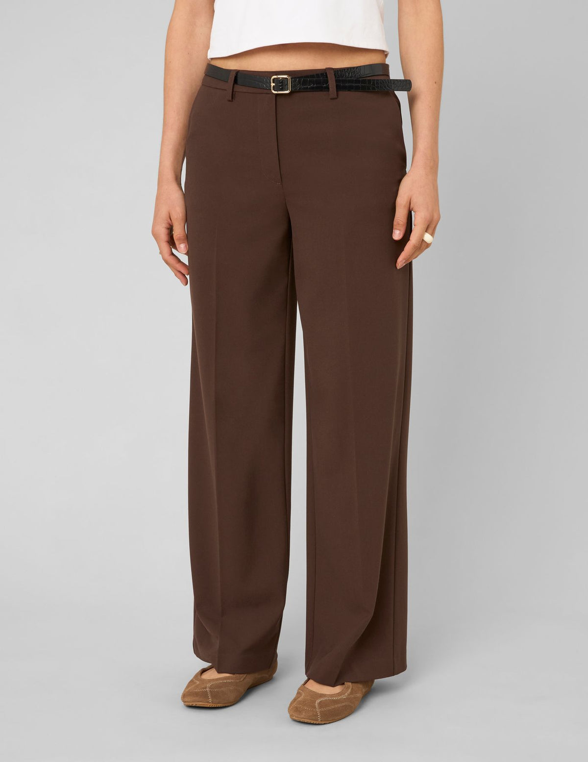 Pantalon droit à ceinture - 2