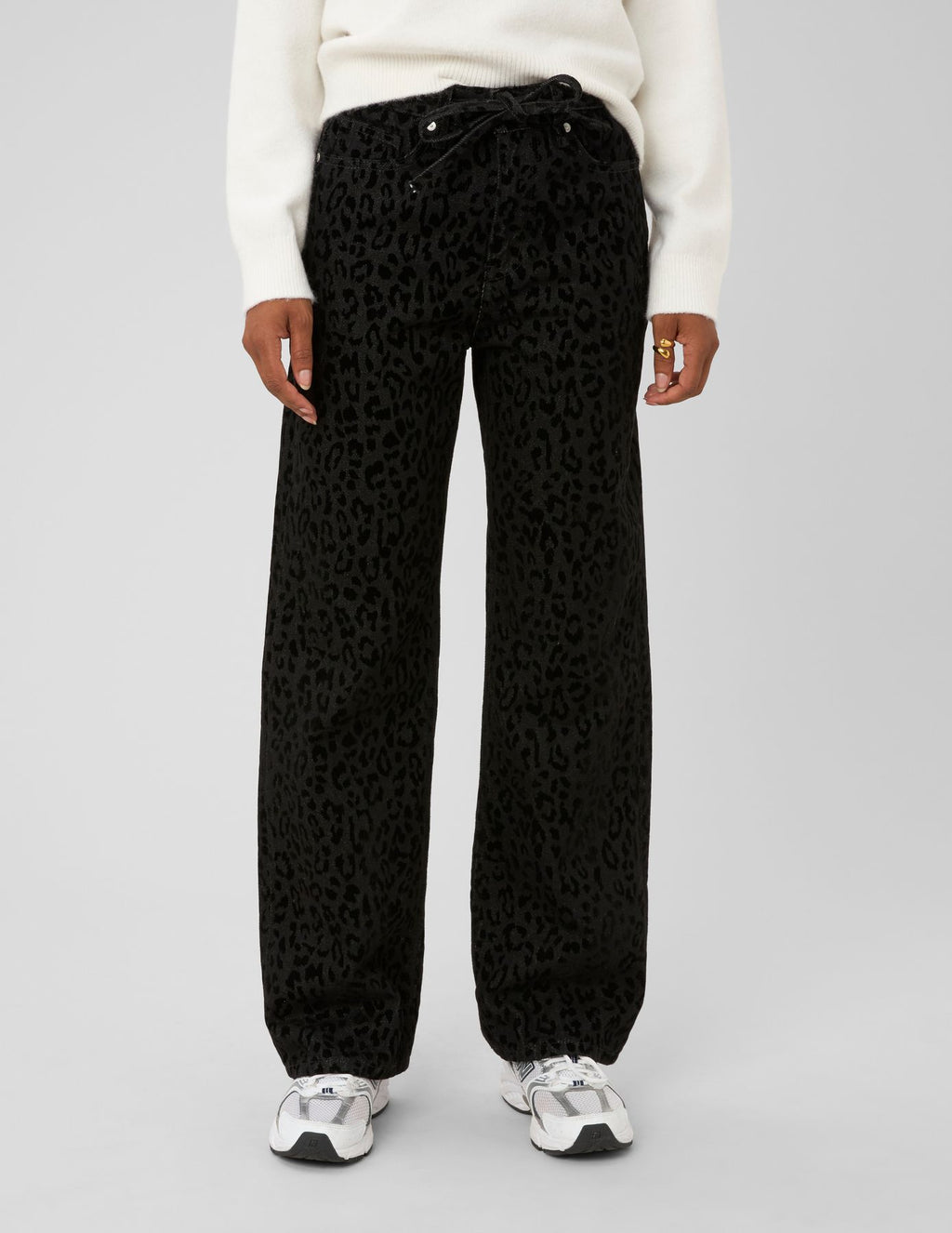 Pantalon imprimé coupe droite - 1